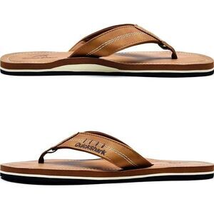 BRAND NEW QUICKSHARK MEN'S FLIP FLOPS LEATHER THONG BEACH SLIPPERS